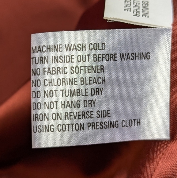 VTG 90s The Territory Ahead Brick Red Nubuck Leather Jacket Size Small - Picture 9 of 10